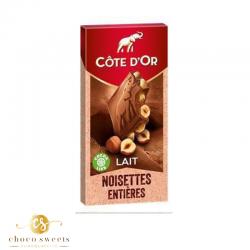 COTE D'Or  Lait ( noisettes entières)180G